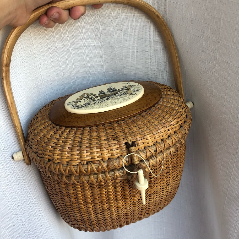 Barlow mermaid vintage woven basket